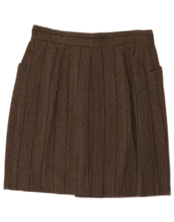 Krizia Damen Minirock IT 40 Small W24 Braun gestreift