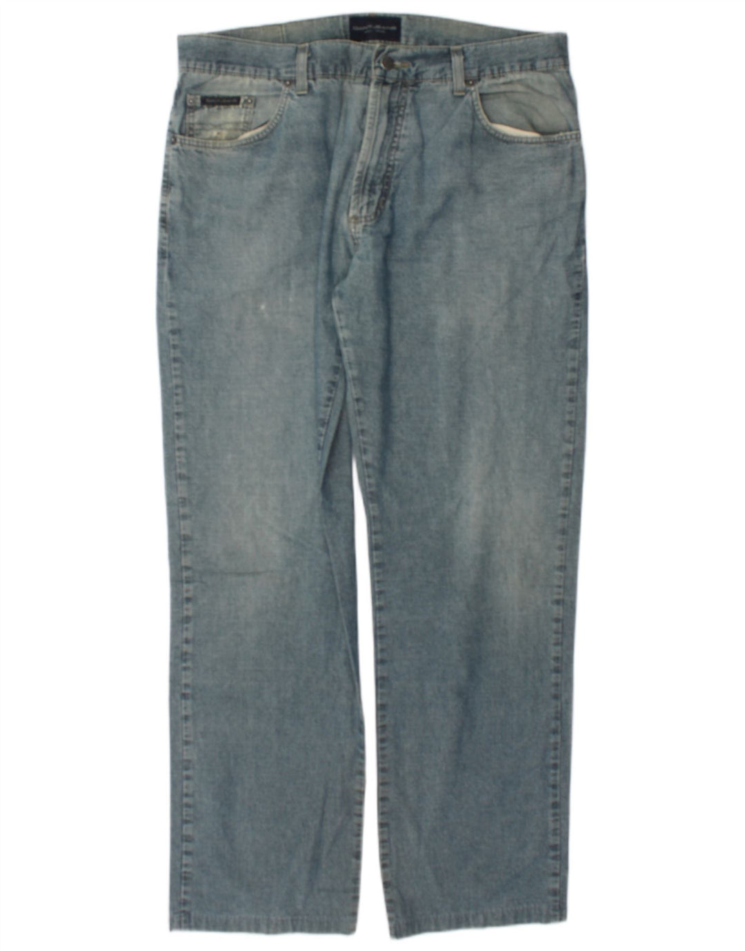 Gant Herren Straight Jeans W34 L31 Blaue Baumwolle