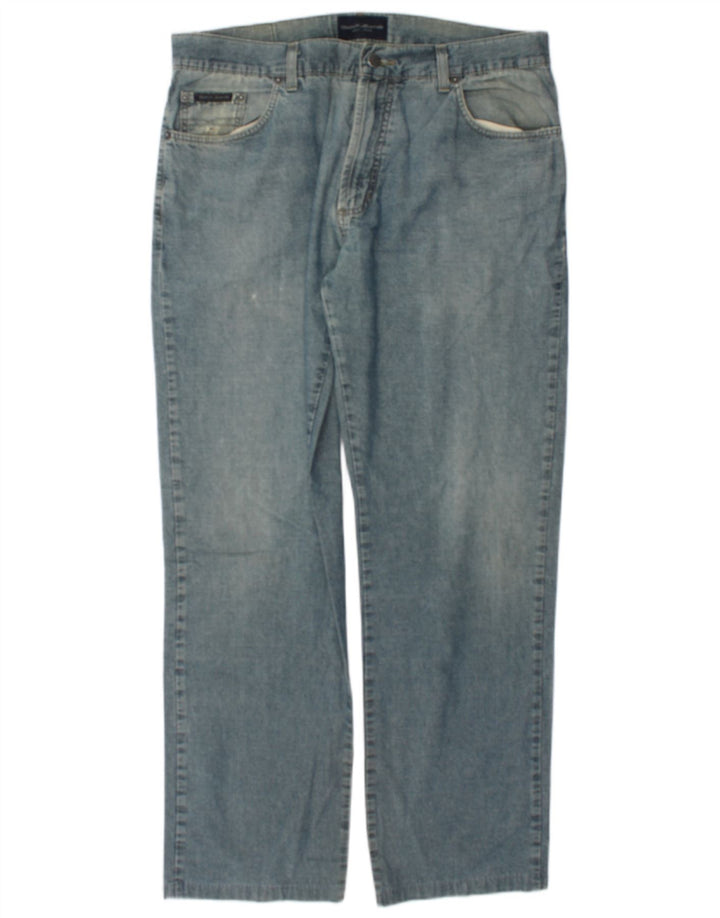 Gant Herren Straight Jeans W34 L31 Blaue Baumwolle
