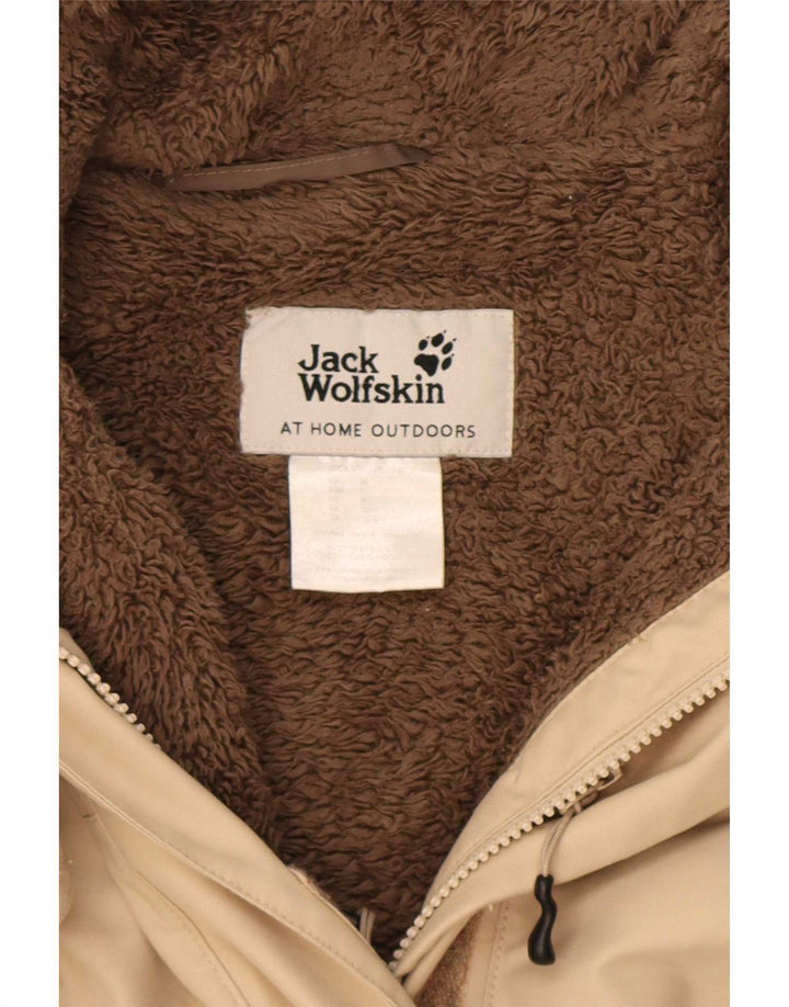 Jack Wolfskin Damen Parka mit Kapuze, UK 14, Mittelbeige, Polyester