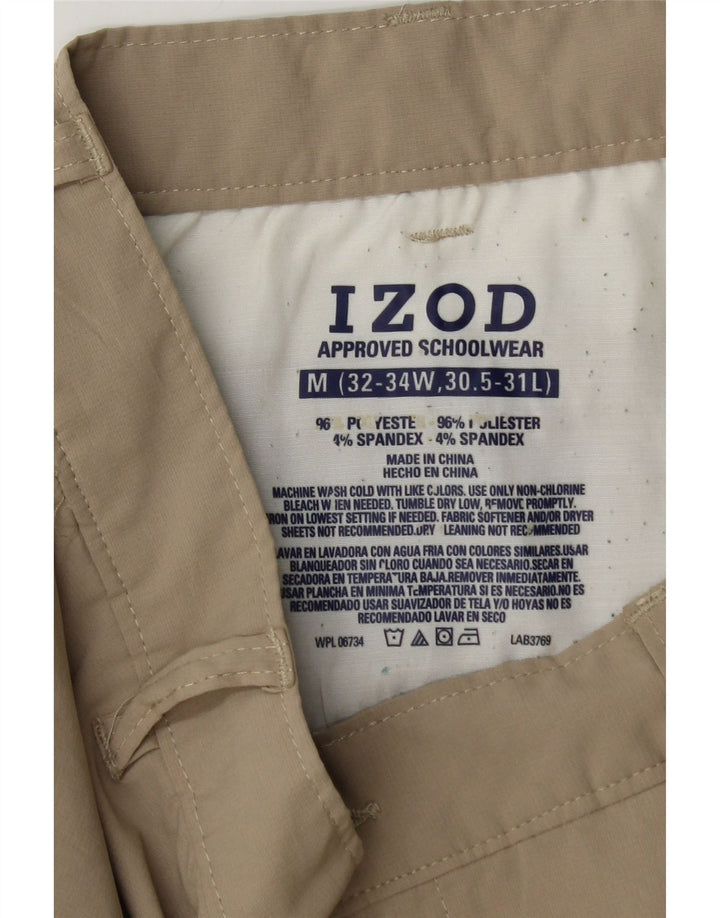 IZOD Herren Chinoshorts W32 Medium Beige Polyester