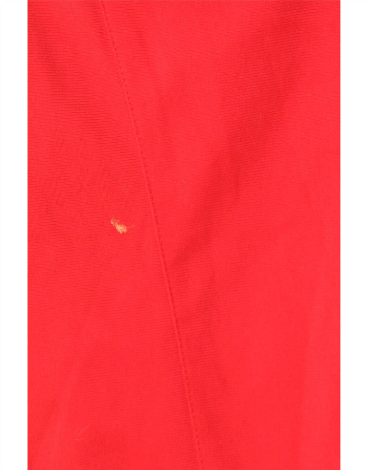 ADIDAS Herren-Trainingsanzug-Top-Jacke, UK 42/44, großes rotes Farbblock-Polyester