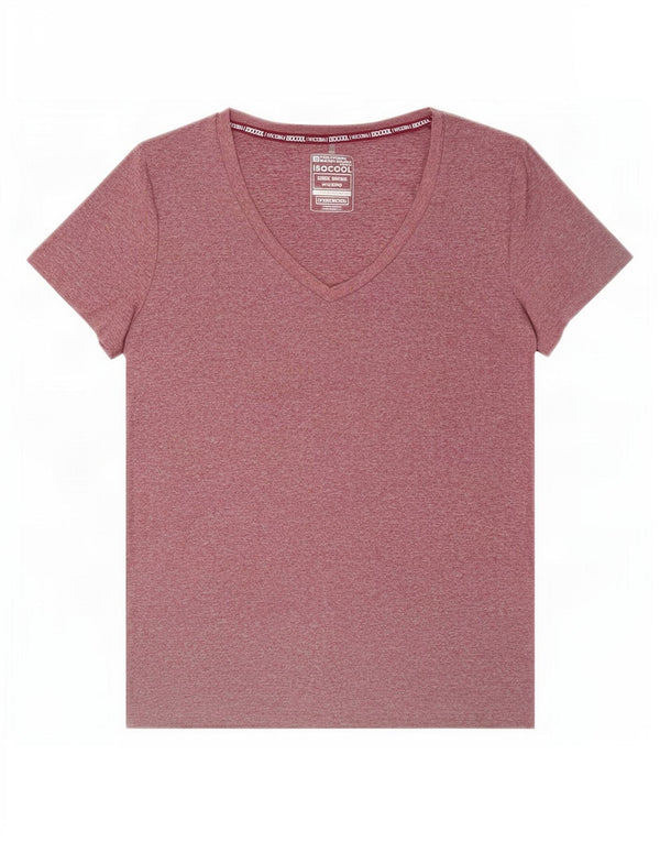 Mountain Warehouse Damen-T-Shirt-Oberteil, UK 14, Größe L, kastanienbraun geflecktes Polyester