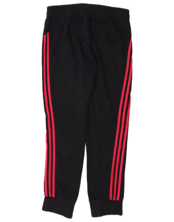 ADIDAS Damen Trainingshose Jogger UK 12/14 Mittelschwarze Baumwolle