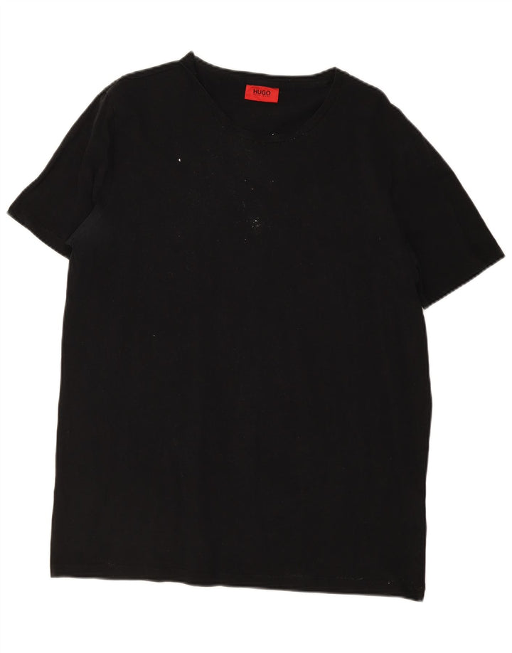 Hugo Boss Herren T-Shirt Top 2XL Schwarz Baumwolle