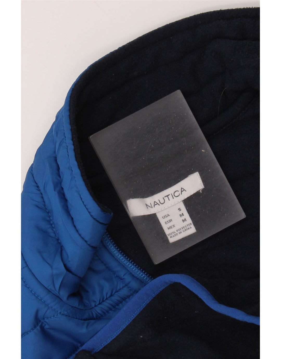 NAUTICA Damen-Fleeceweste UK 10 Small Marineblaues Colourblock-Polyester