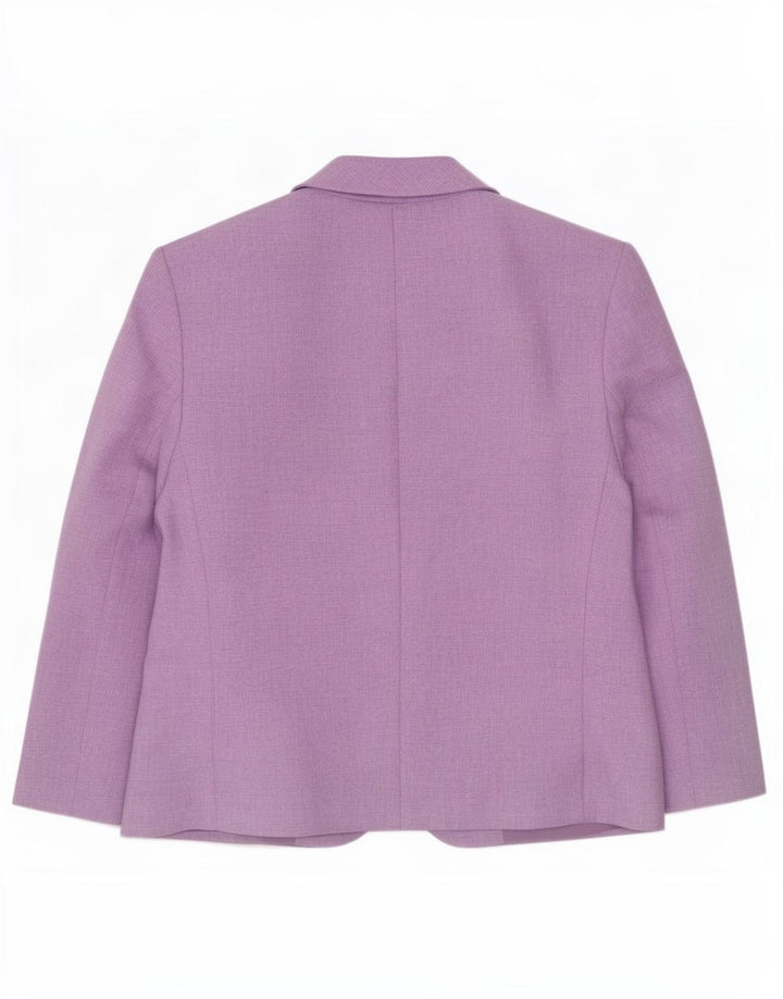 Marks & Spencer Damen Standard-Blazerjacke mit 1 Knopf, UK 12, Mittelviolett
