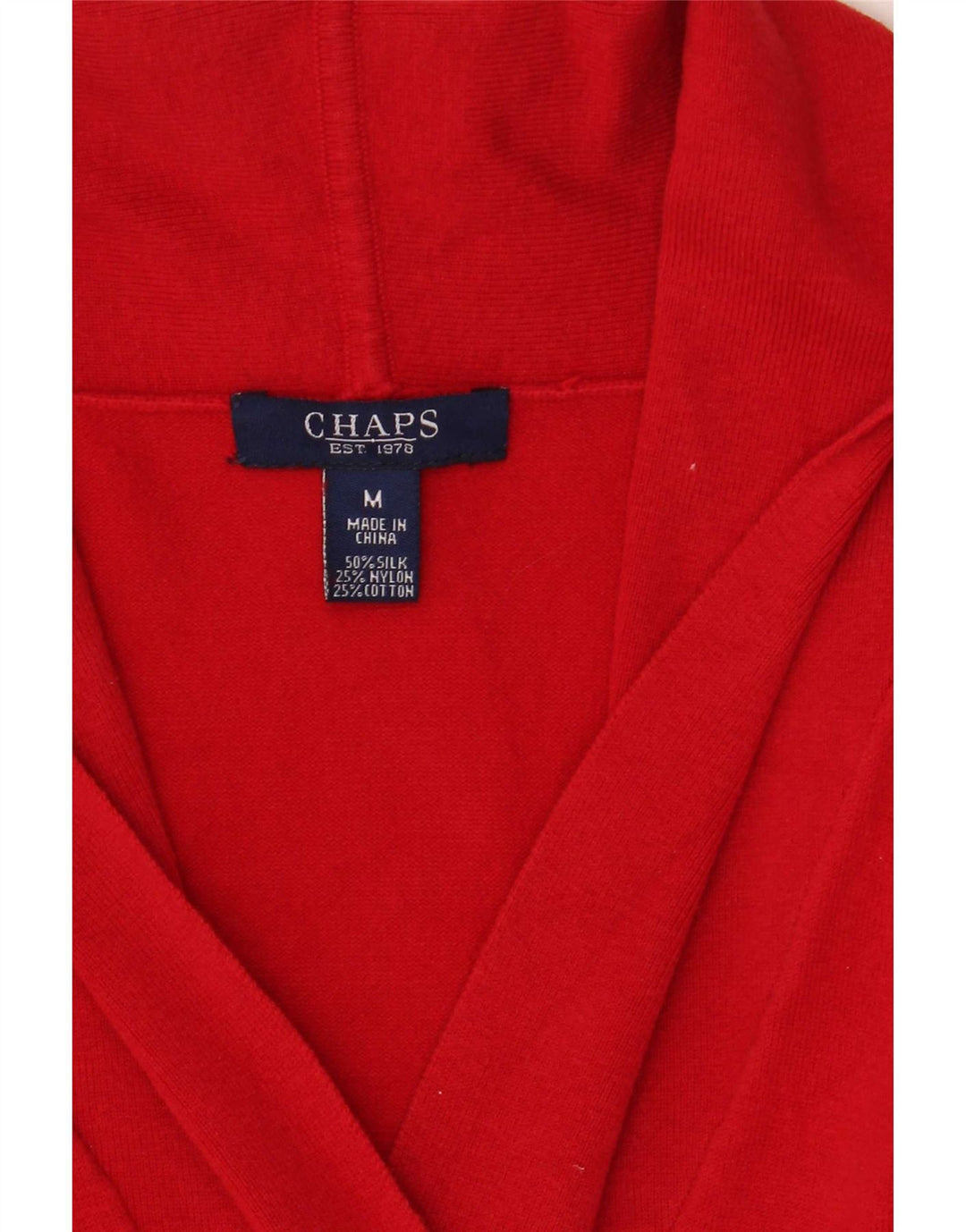 Chaps Damen-Pullover mit Schalkragen, UK 12, mittelrote Seide
