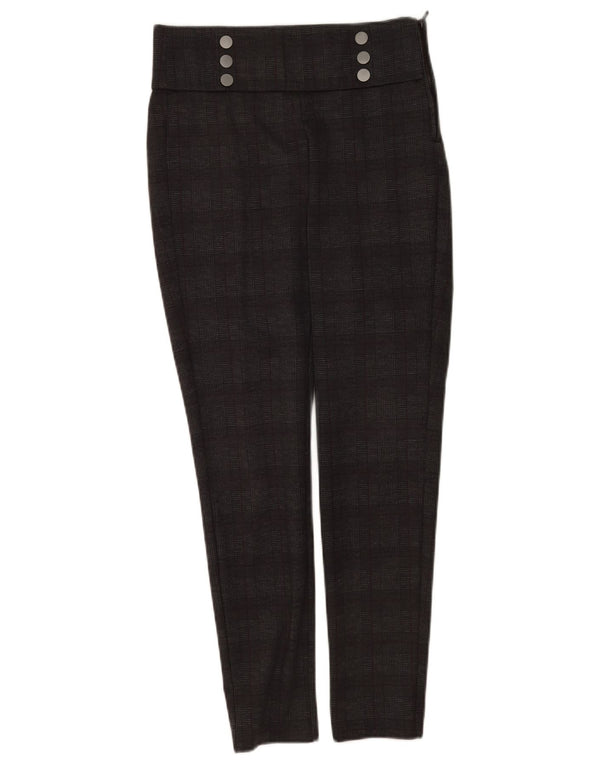 Zara Damen Leggings UK 12 Mittelgrau kariert