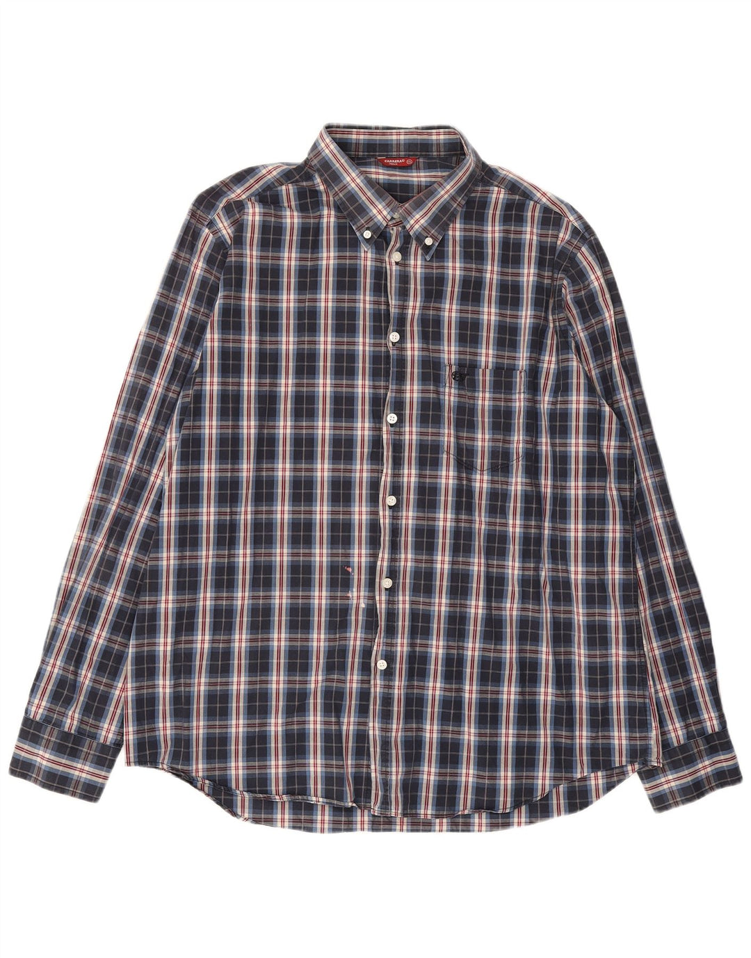 Carrera Herrenhemd 2XL Marineblau kariert