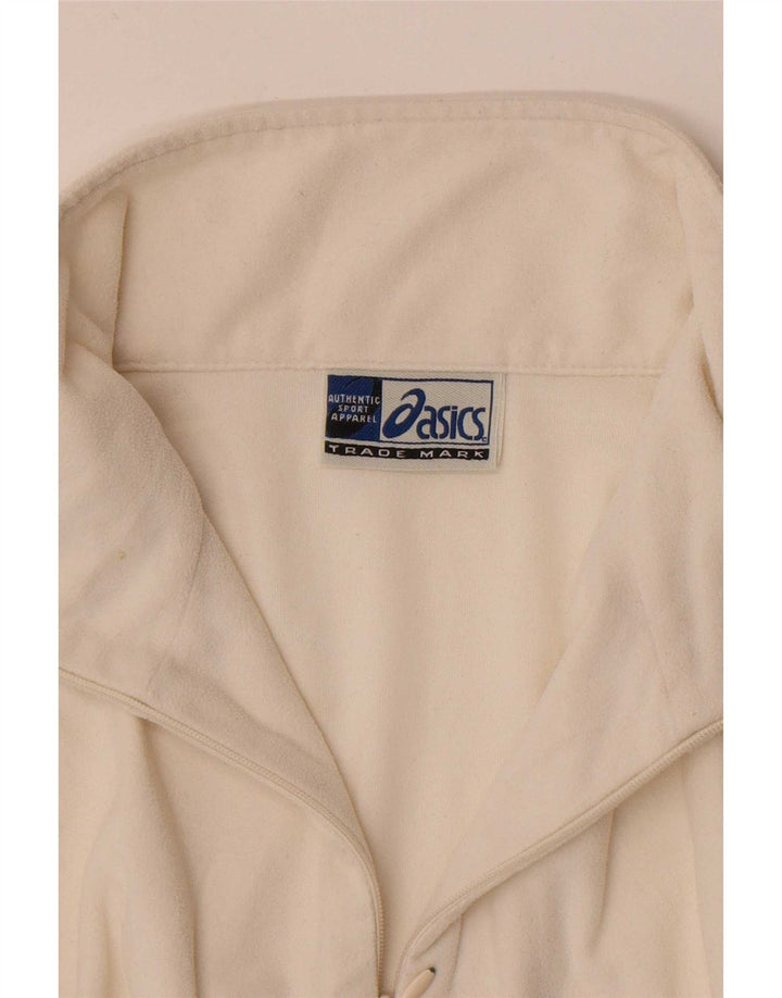 Asics Damen-Fleecepullover mit Reißverschluss am Hals, UK 14, Mittelweiß, Polyester