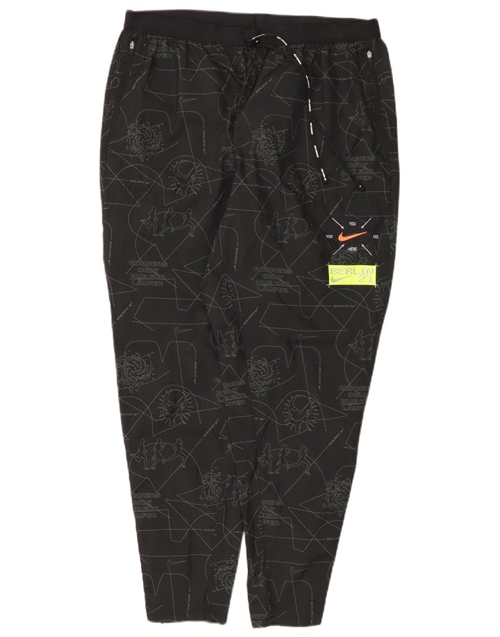 Nike Damen Dri Fit Abstract Pattern Trainingshose UK 18 XL Schwarz