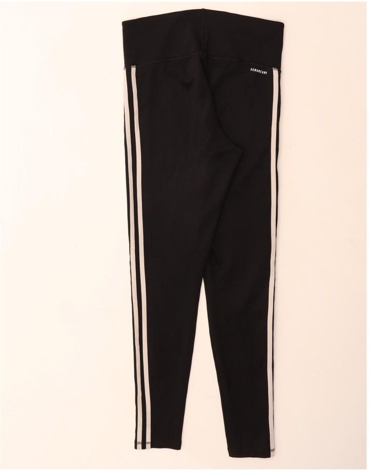ADIDAS Damen Aeroready Leggings UK 12/14 Medium Schwarz Polyester