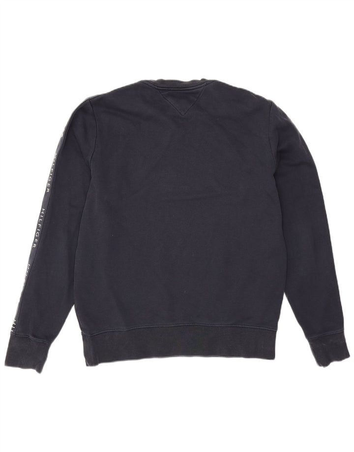 Tommy Hilfiger Herren-Sweatshirt mit Grafik, mittlere marineblaue Baumwolle