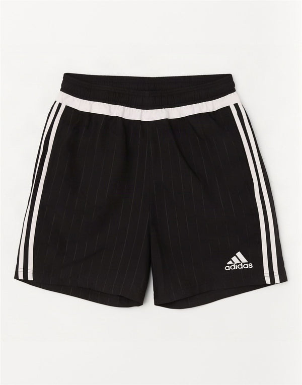 Adidas Herren Sport Shorts Medium Schwarz Gestreiftes Polyester