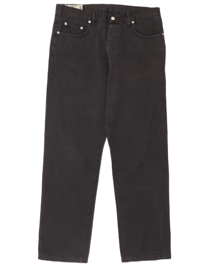 Uniform Herren Straight Jeans W36 L30 Schwarze Baumwolle