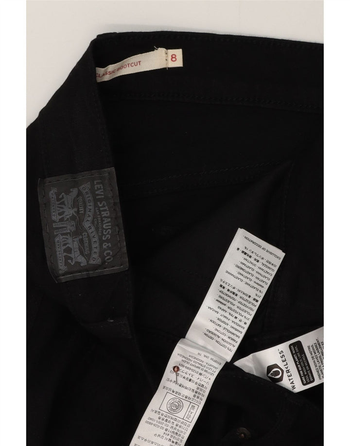 LEVI'S Damen Classic Bootcut Jeans US 8 Medium W30 L29 Schwarze Baumwolle