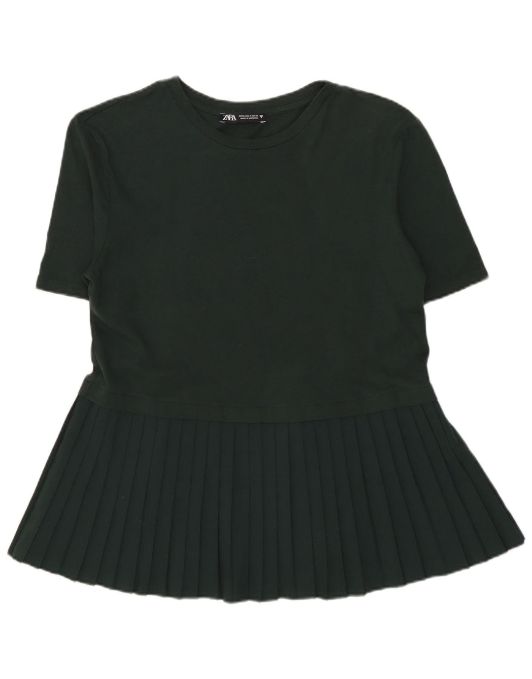 Zara Damen Bluse Top UK 10 Small Khaki