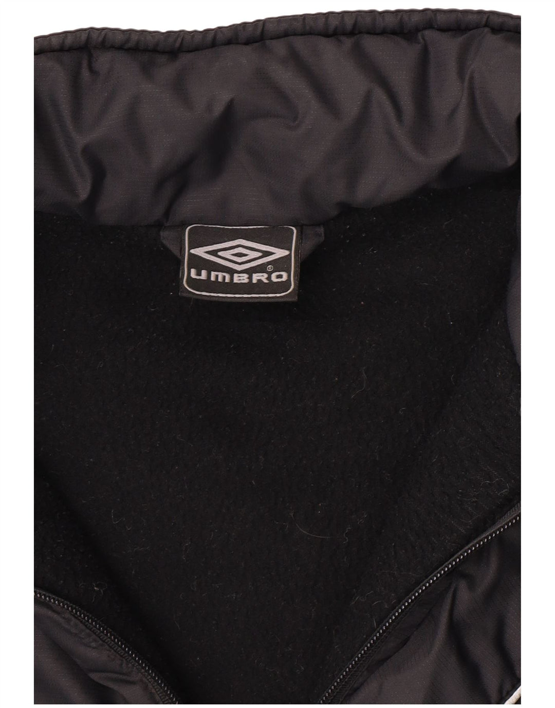 Umbro Herren-Windbreakerjacke mit Kapuze, UK 36, Small, schwarzes Nylon