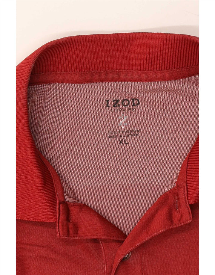 Izod Herren Poloshirt XL Rot Polyester