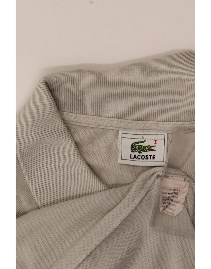 LACOSTE Herren-Poloshirt, Größe 5, große graue Baumwolle