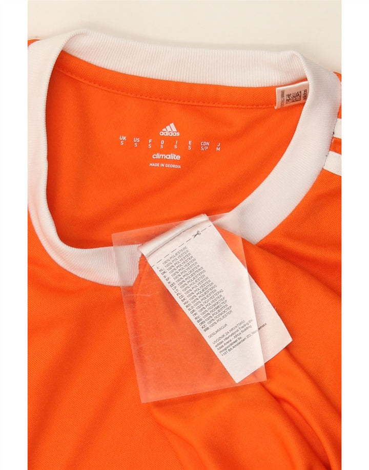 Adidas Herren Climalite T-Shirt Top Small Orange Polyester