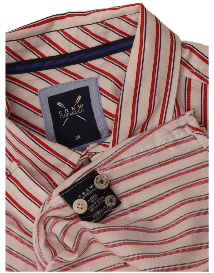 Crew Clothing Herrenhemd aus mittelroter, gestreifter Baumwolle