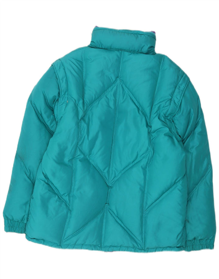 Dolomite Womens Hooded Reversible Wattierte Jacke UK 16 Large Blau Polyester