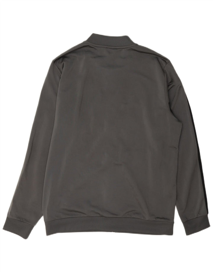 Adidas Herren-Trainingsanzug-Top-Jacke, großes graues Polyester