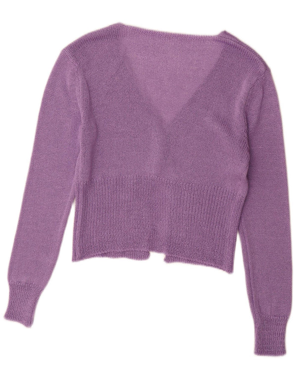Vintage Womens Bolero Jumper UK 10 Small Purple