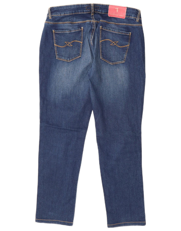Trussardi Damen Slim Jeans W33 L27 Blaue Baumwolle