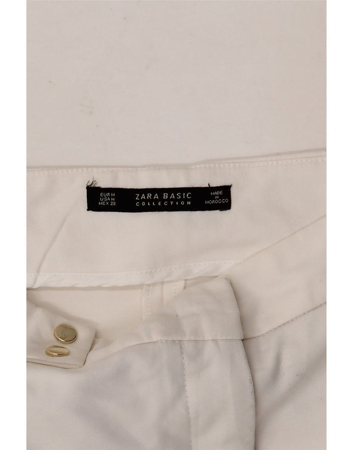 Zara Damen Chinoshorts Medium W28 Weiß