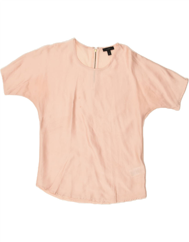 J. CREW Womens Short Sleeve Blouse Top UK 6 XS Pink Polyester | Vintage J. Crew | Thrift | Second-Hand J. Crew | Used Clothing | Messina Hembry 
