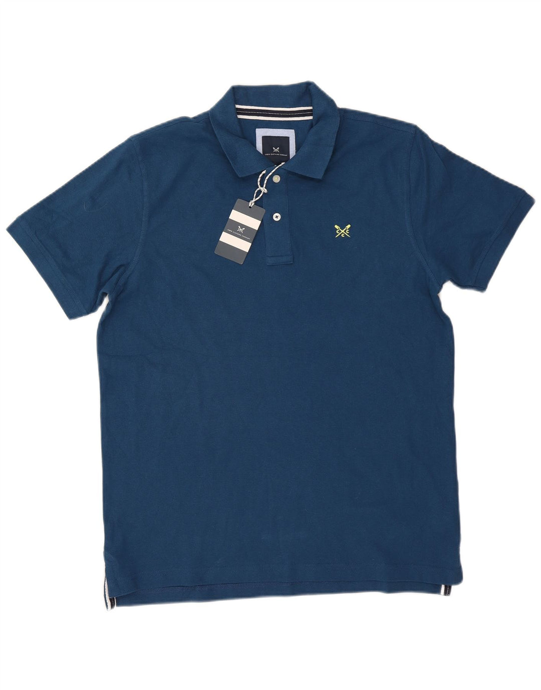 Crew Clothing Herren-Poloshirt, groß, blaue Baumwolle