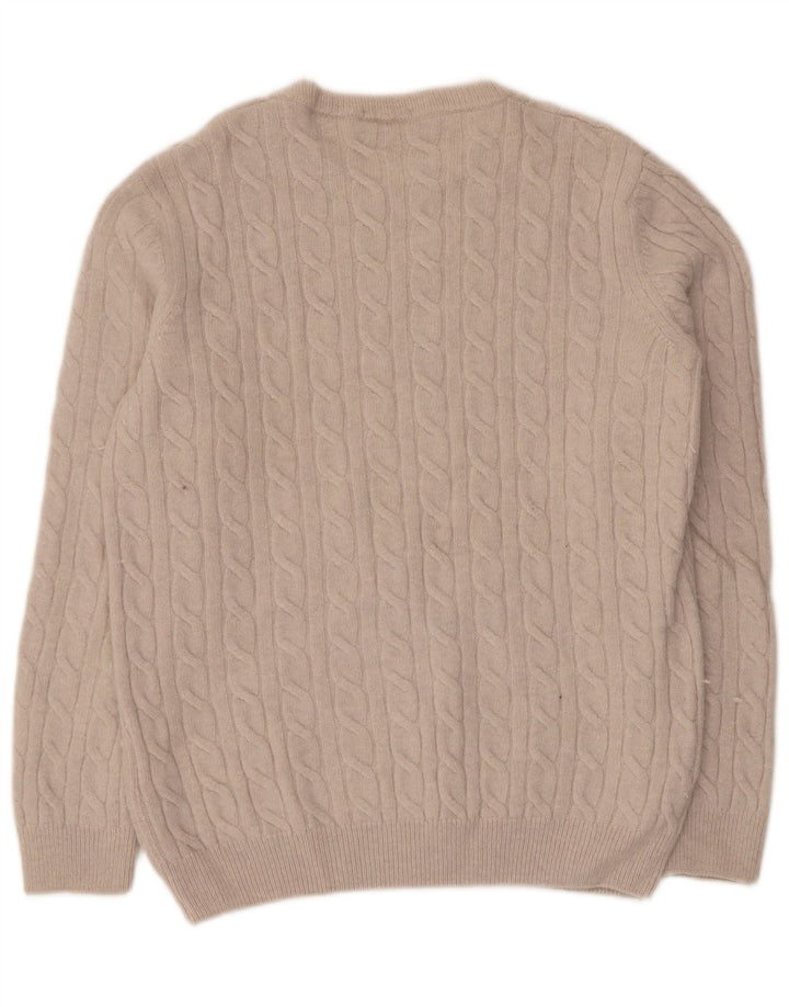 TIMBERLAND Herren-Pullover mit Rundhalsausschnitt, mittelbeige Wolle