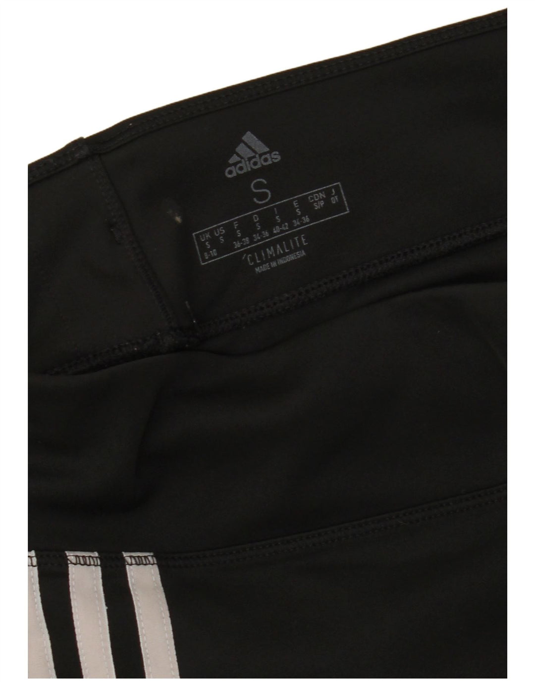 ADIDAS Womens Climalite Leggings UK 8/10 Small Black Polyester