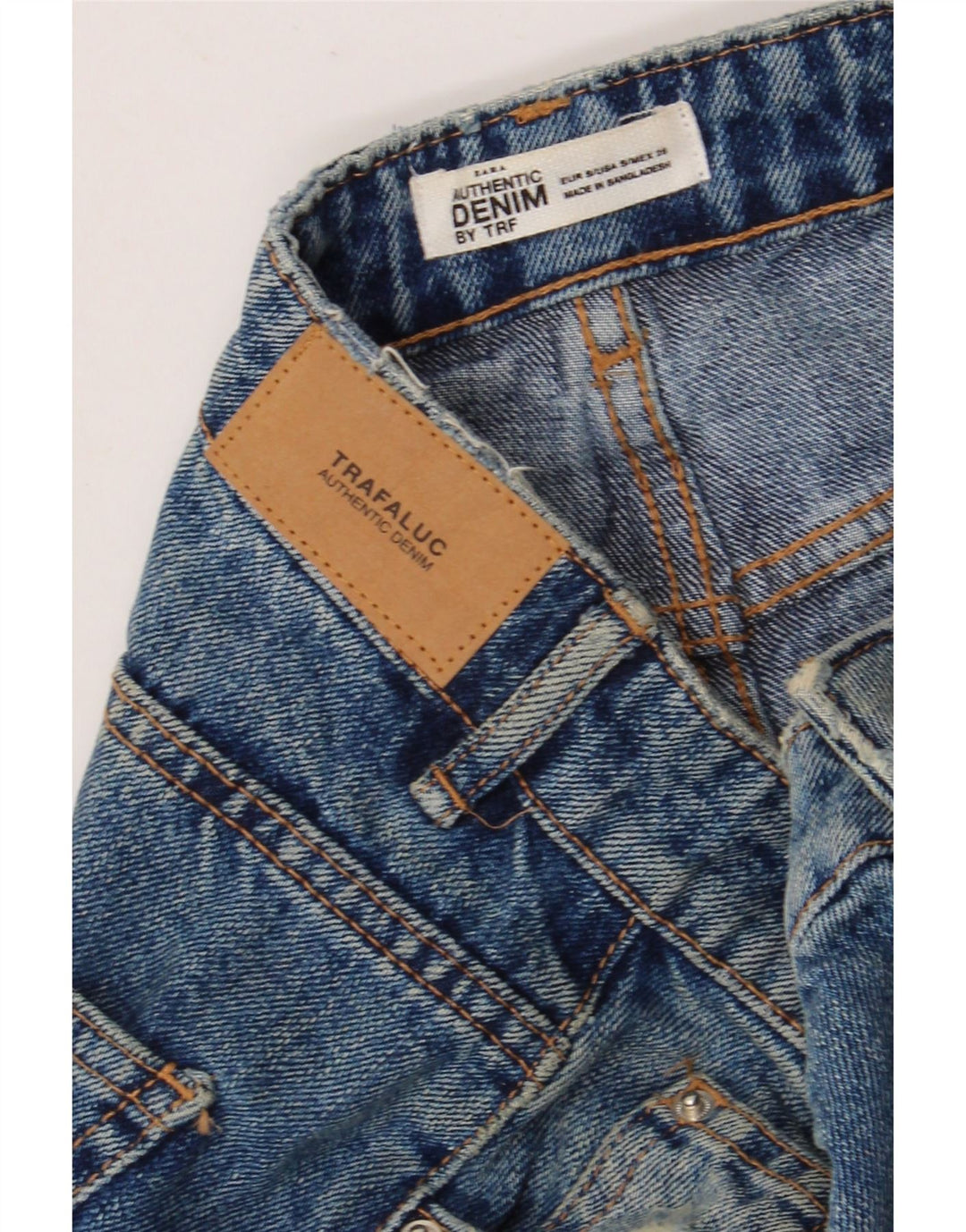 ZARA Damen Mini-Jeansrock, Größe S, Größe W26, Blau, Baumwolle