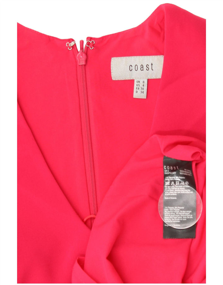 Coast Damen Figurbetontes Kleid UK 8 Small Pink Triacetate
