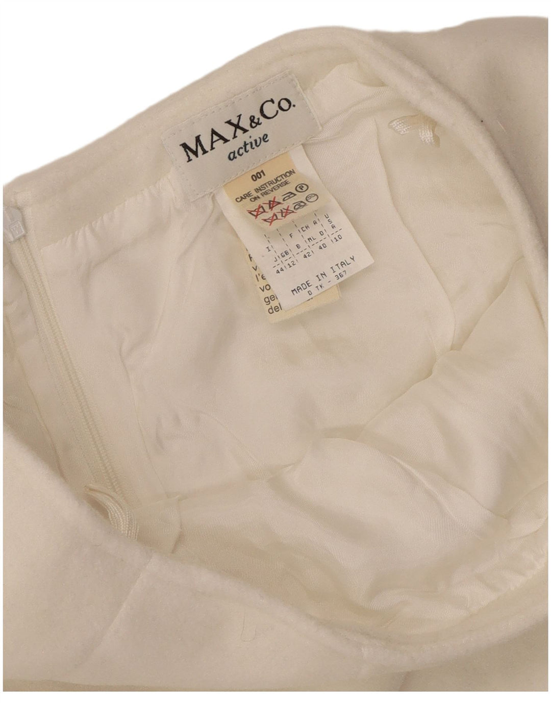 Max & Co. Damen Minirock UK 12 Medium W26 Weiß Polyester
