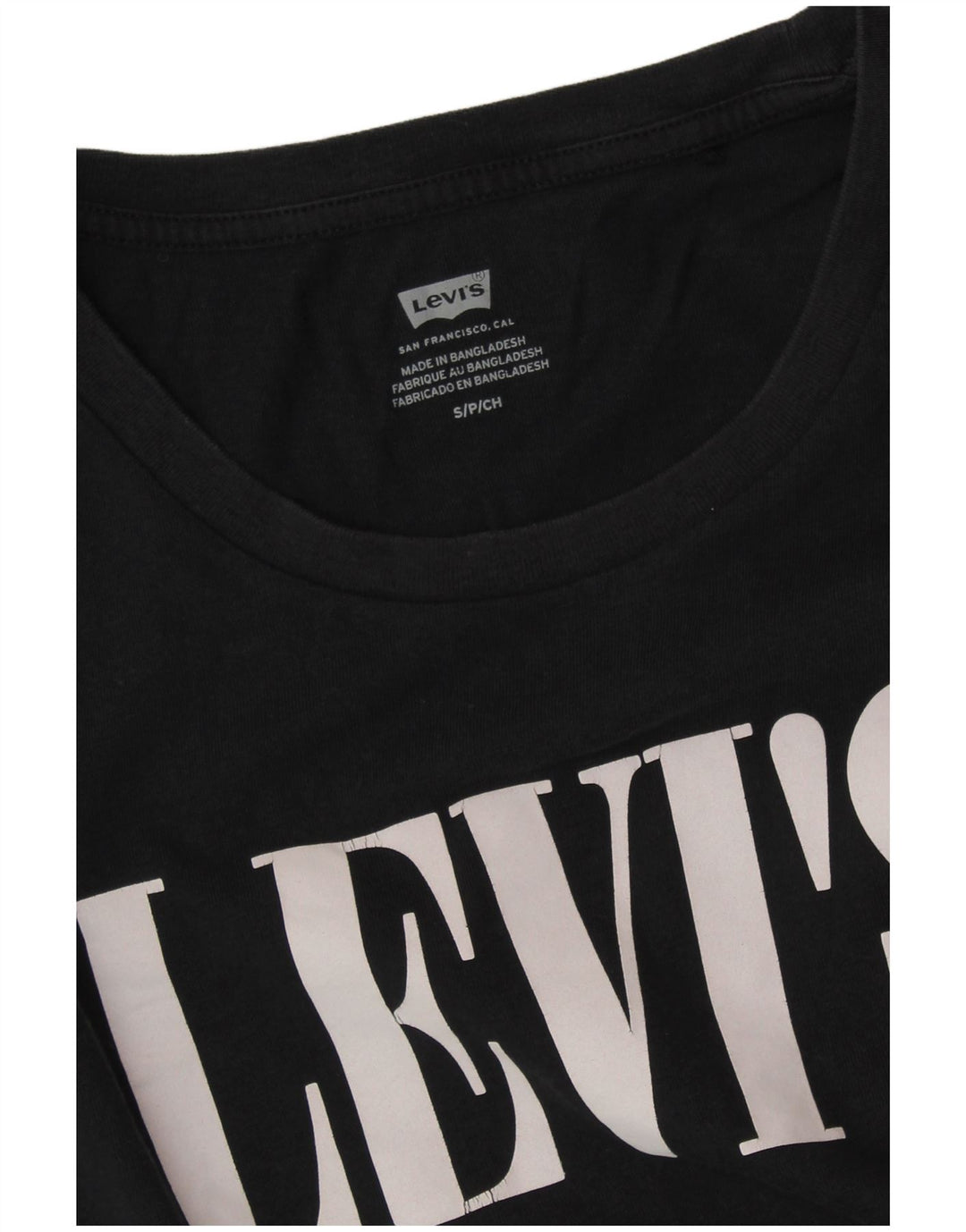 LEVI'S Damen-T-Shirt mit Grafik, UK 10, Größe S, Schwarz