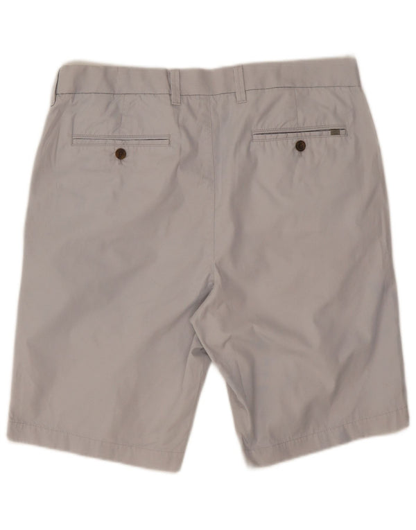 Marks & Spencer Herren Chinoshorts W34 Large Grau Baumwolle