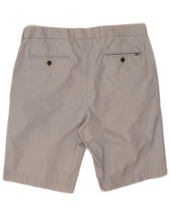 Marks & Spencer Herren Chinoshorts W34 Large Grau Baumwolle