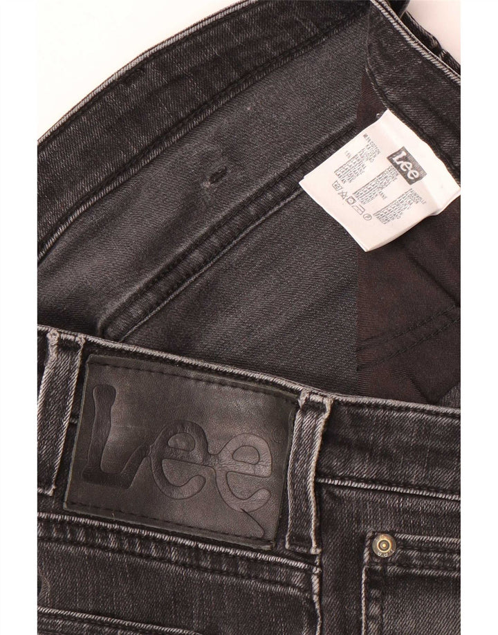 Lee Herren Slim Jeans W31 L34 Schwarze Baumwolle