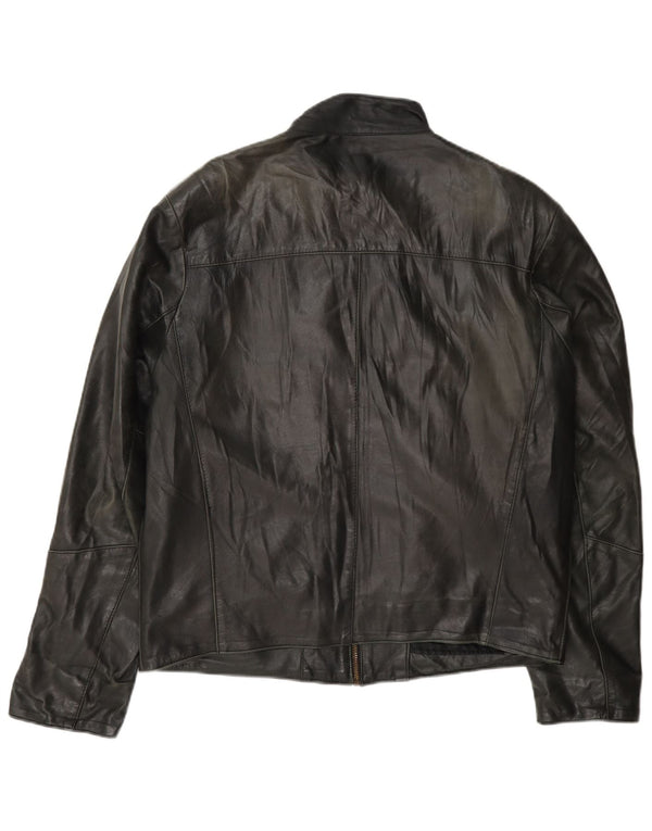 Bulli E Pupe Herren Lederjacke UK 40 Large Schwarz
