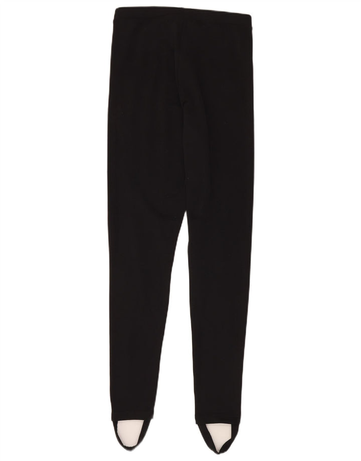ADIDAS Damen Steigbügel-Leggings UK 10 Small Schwarz Polyester