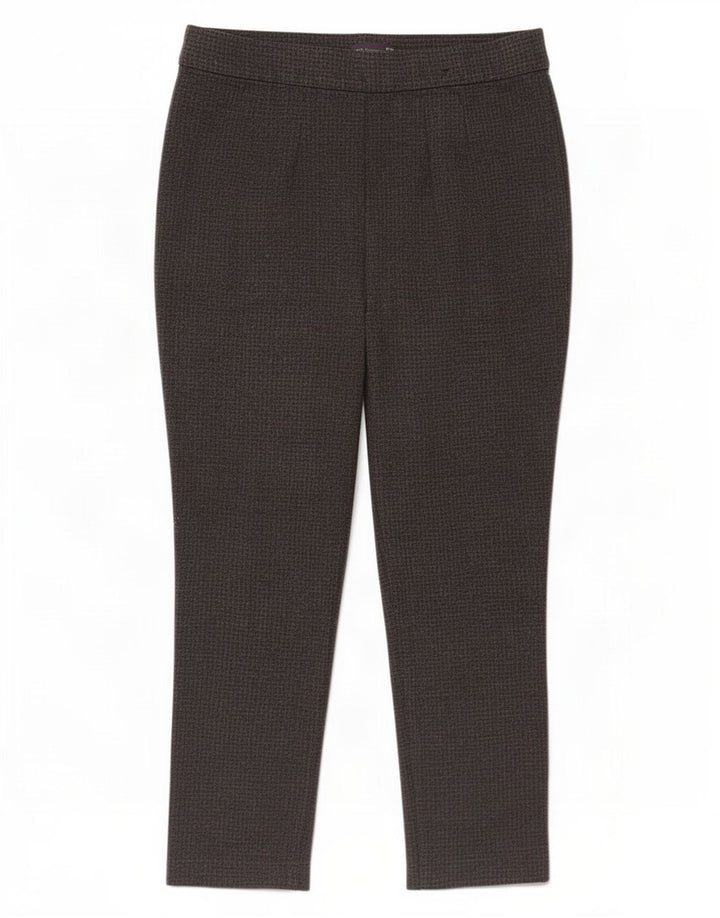 Marks & Spencer Damen Slim Hose UK 16 Large W32 L27 Grau Hahnentrittmuster