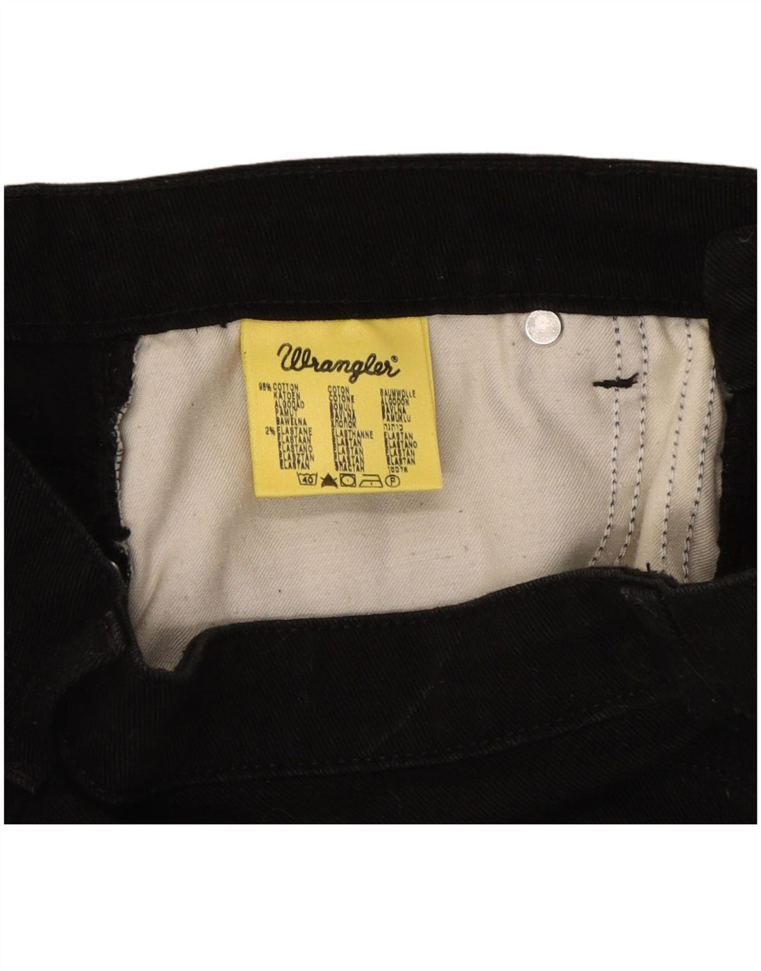 Wrangler Damen Bootcut-Jeans W31 L32 Schwarze Baumwolle