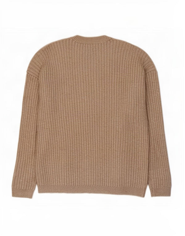 Marks & Spencer Damen Pullover mit Rundhalsausschnitt, UK 14, Mittelbraun