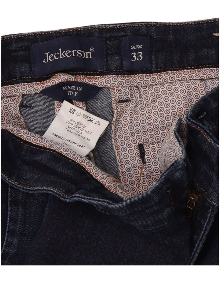 Jeckerson Damen Slim Jeans W33 L33 Marineblaue Baumwolle