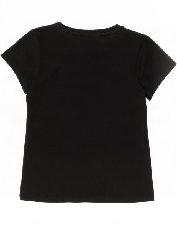 Calvin Klein Jeans Damen T-Shirt Top UK 6 XS Schwarz Baumwolle